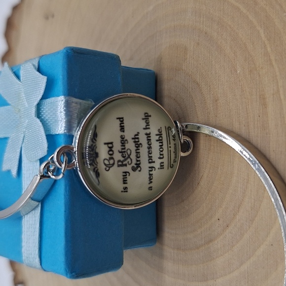 Silver Spiritual Quote Bracelet - Picture 2 of 3